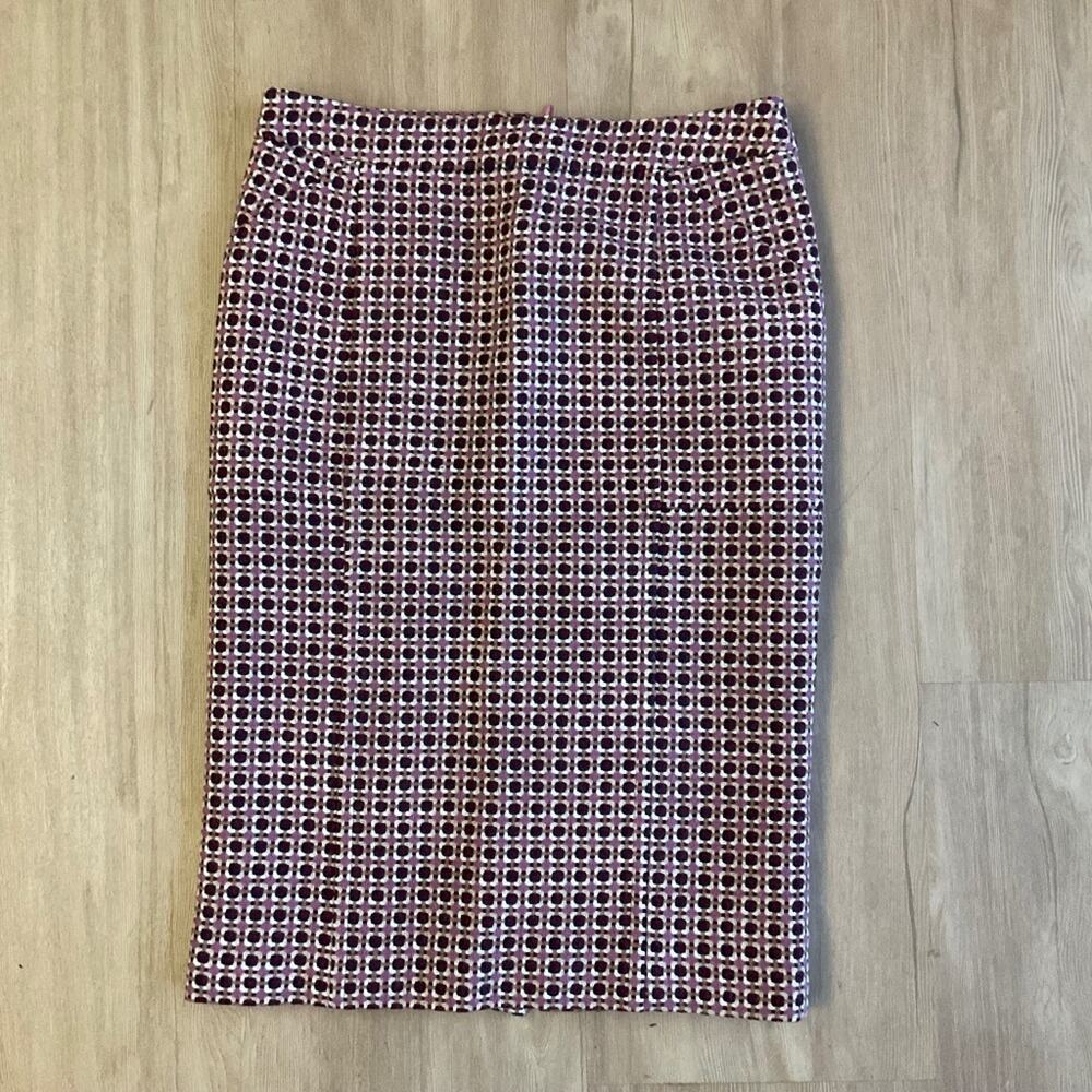 VTG Y2K Body by Victoria Button Pencil Skirt  pink tweed office siren sexy sz 2
